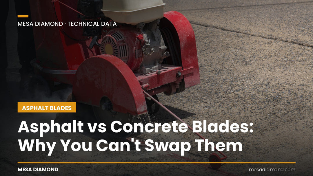 Asphalt vs concrete diamond blades — Mesa Diamond BA100 vs BA200 PRO