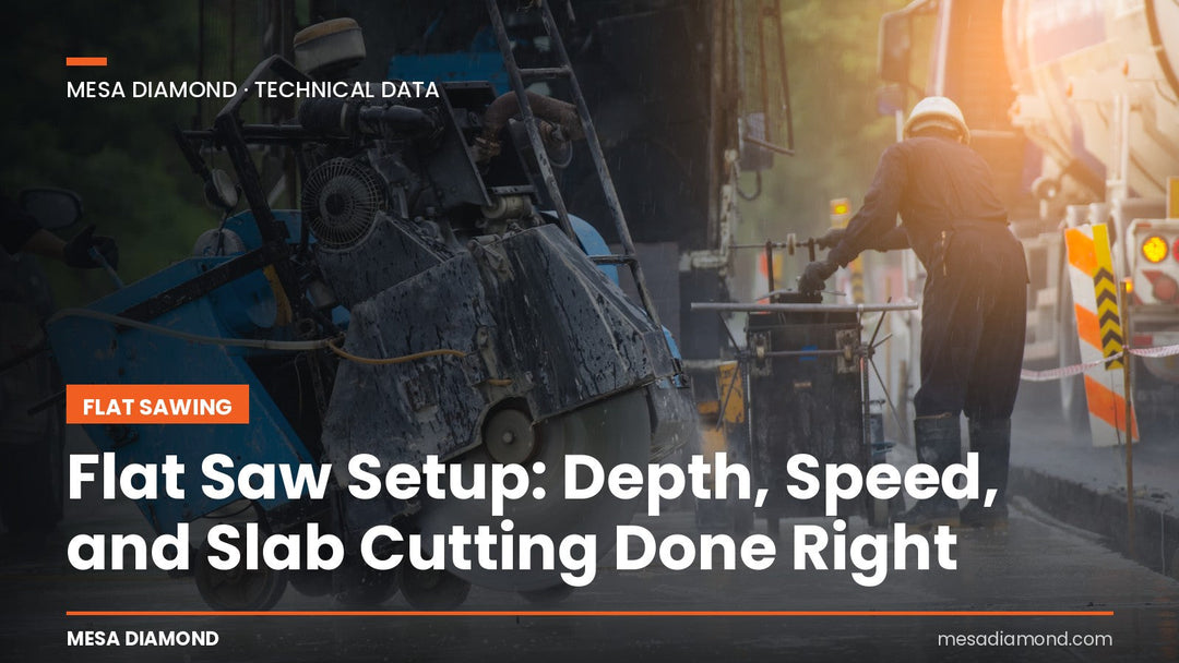 Concrete flat saw setup — matching blades to saw power and cut depth