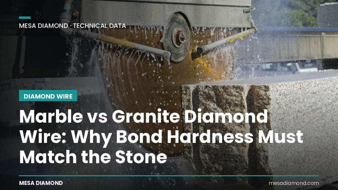 Marble vs granite diamond wire — matching bond hardness to the stone