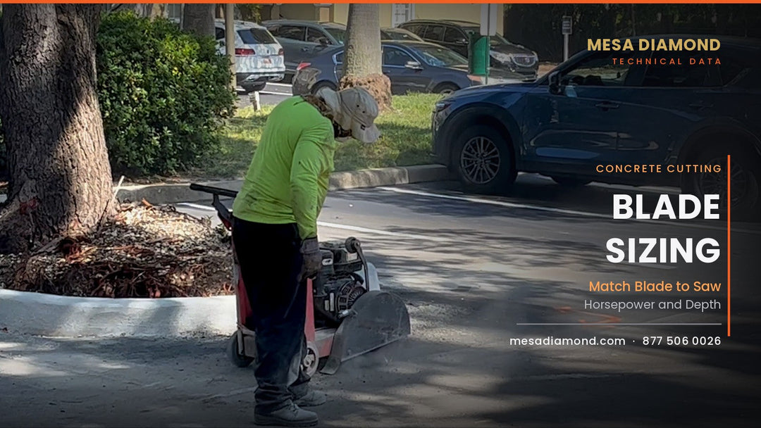 Operator cutting a curb with a walk-behind concrete flat saw