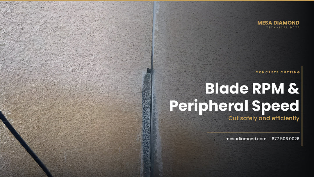 Finished diamond blade kerf in a concrete wall