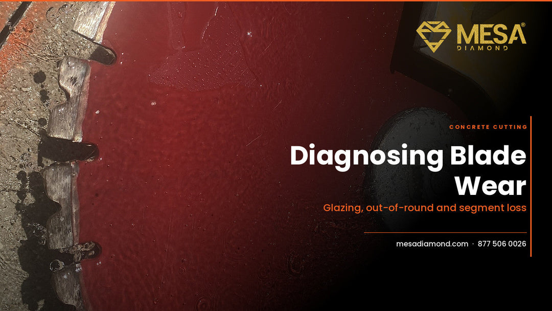 Diagnosing diamond blade glazing and segment wear