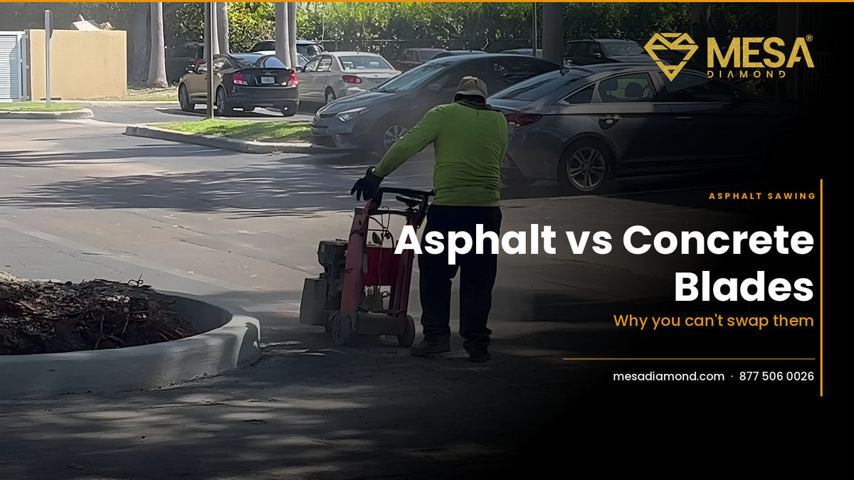 Asphalt versus concrete diamond blades