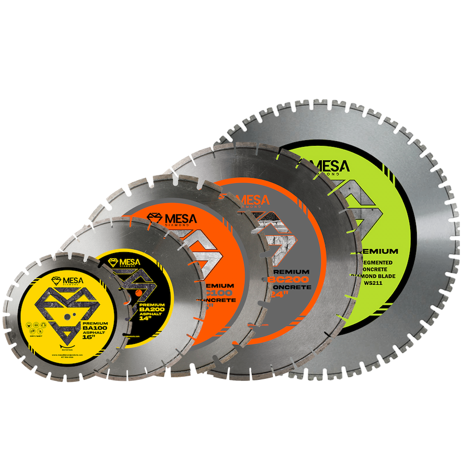 Concrete diamond saw blades, asphalt blades and w segmented fast cutting concrete diamond saw blade. We have two different options as providing fast cutting experience and longer lasting tool life.