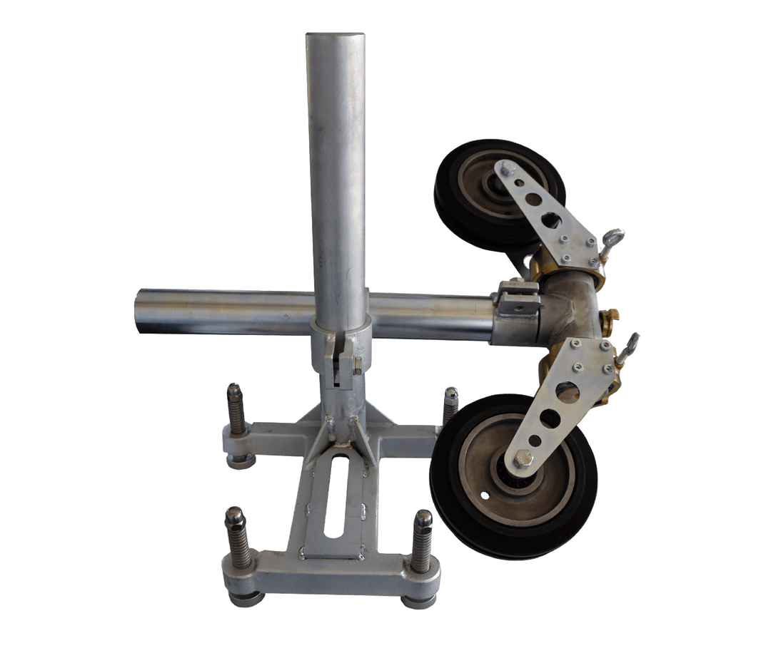 Eurodima 360° Swivel Wire Saw Guide Stand – Dual Pulley System for guiding diamond wire on wire saw jobs