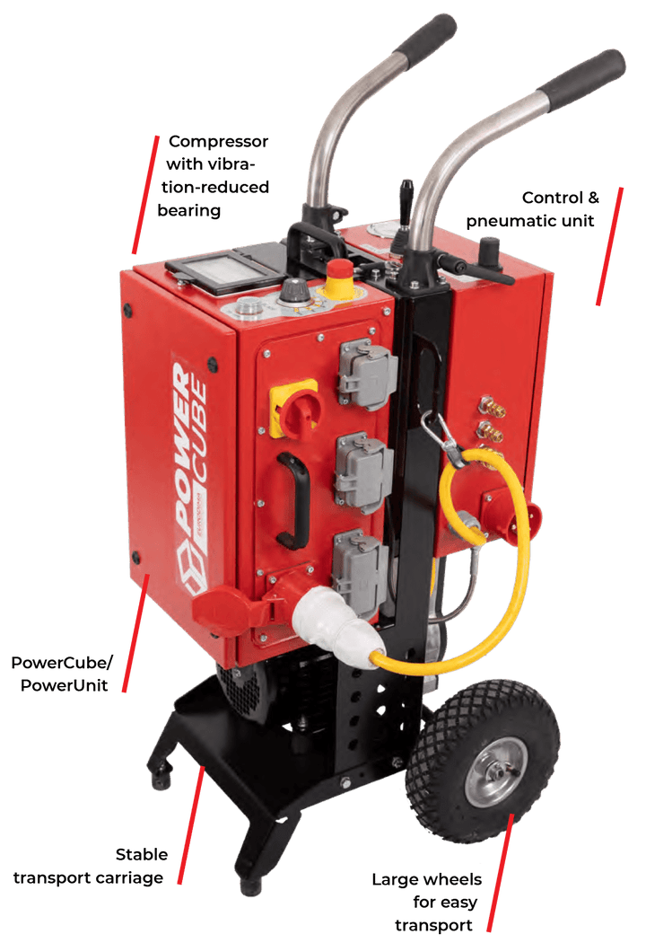 Eurodima Control for Pneumatic Unit for concrete wire saw operation