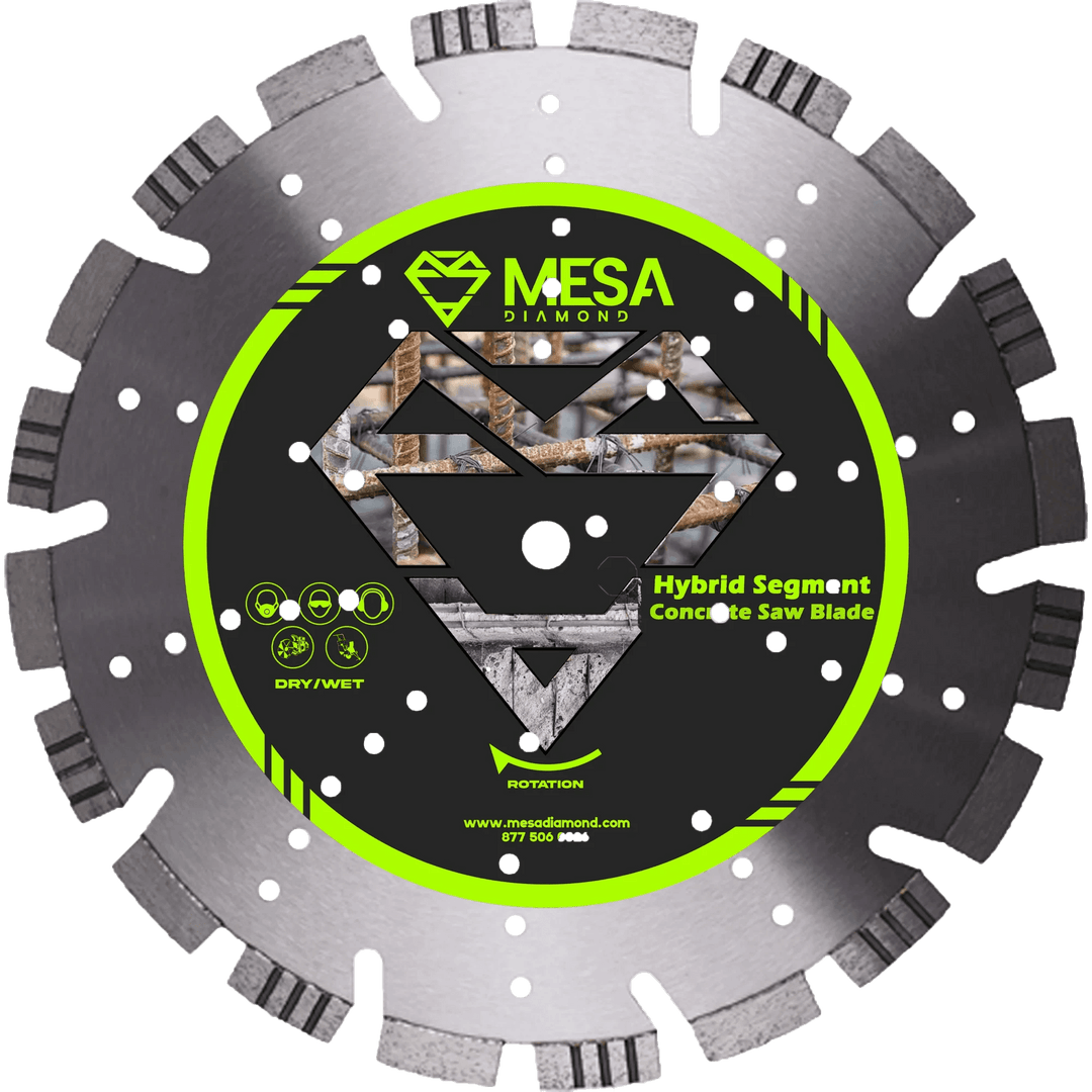 Hybrid Segment Concrete Saw BladeConcrete BladeMESA DIAMOND®MSHSCSB-12112"12"1-20MM-PH