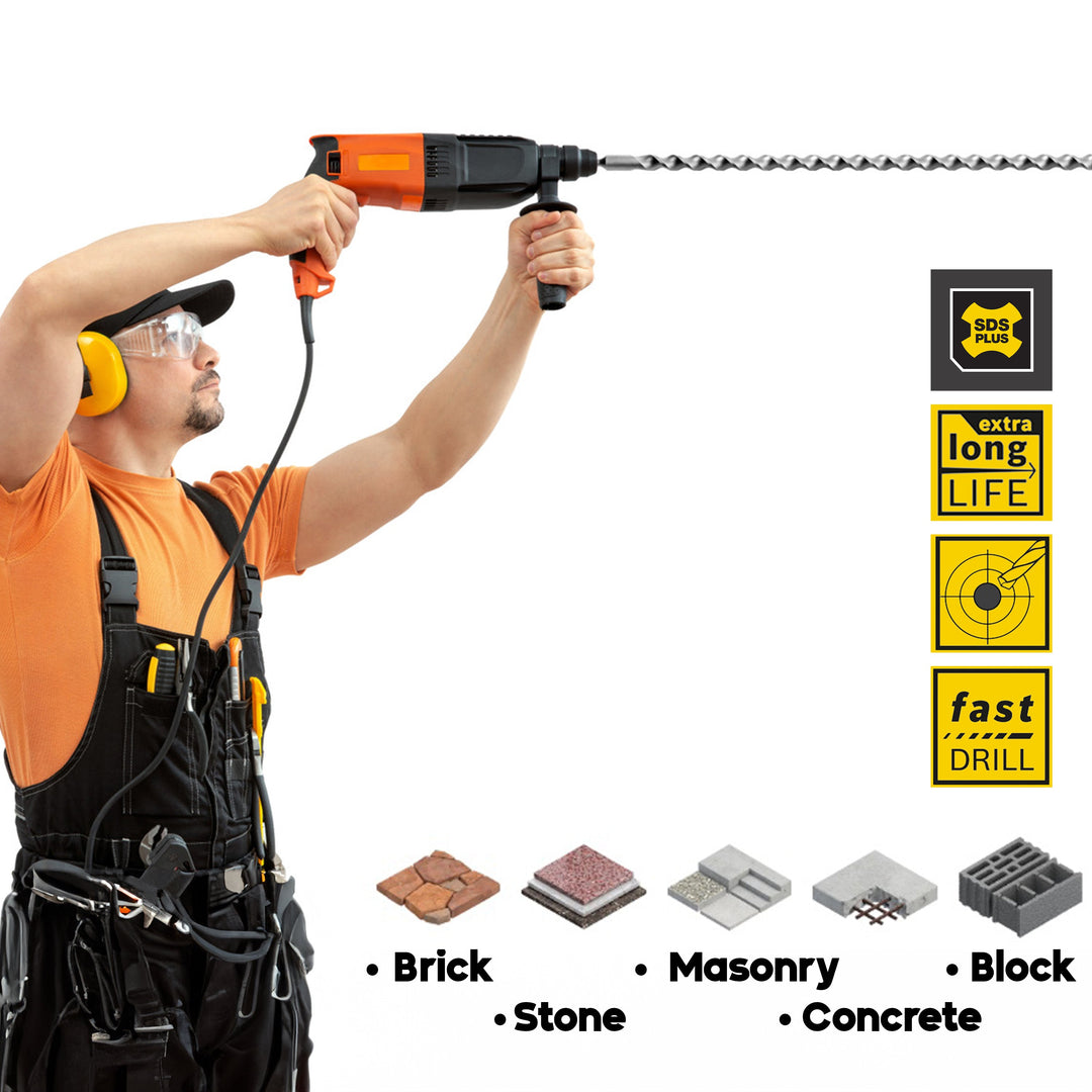 2 Cutter SDS PLUS Masonry Drill Bit – Mesa Diamond equipment for concrete drilling with SDS-Plus hammers