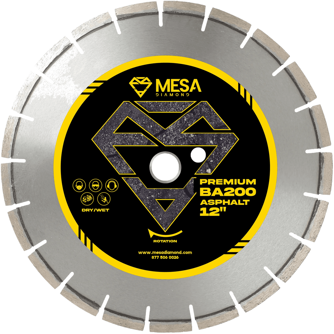 Mesa Diamond Asphalt Diamond Saw Blade BA200 PRO asphalt diamond saw blade 12" for asphalt and green concrete cutting