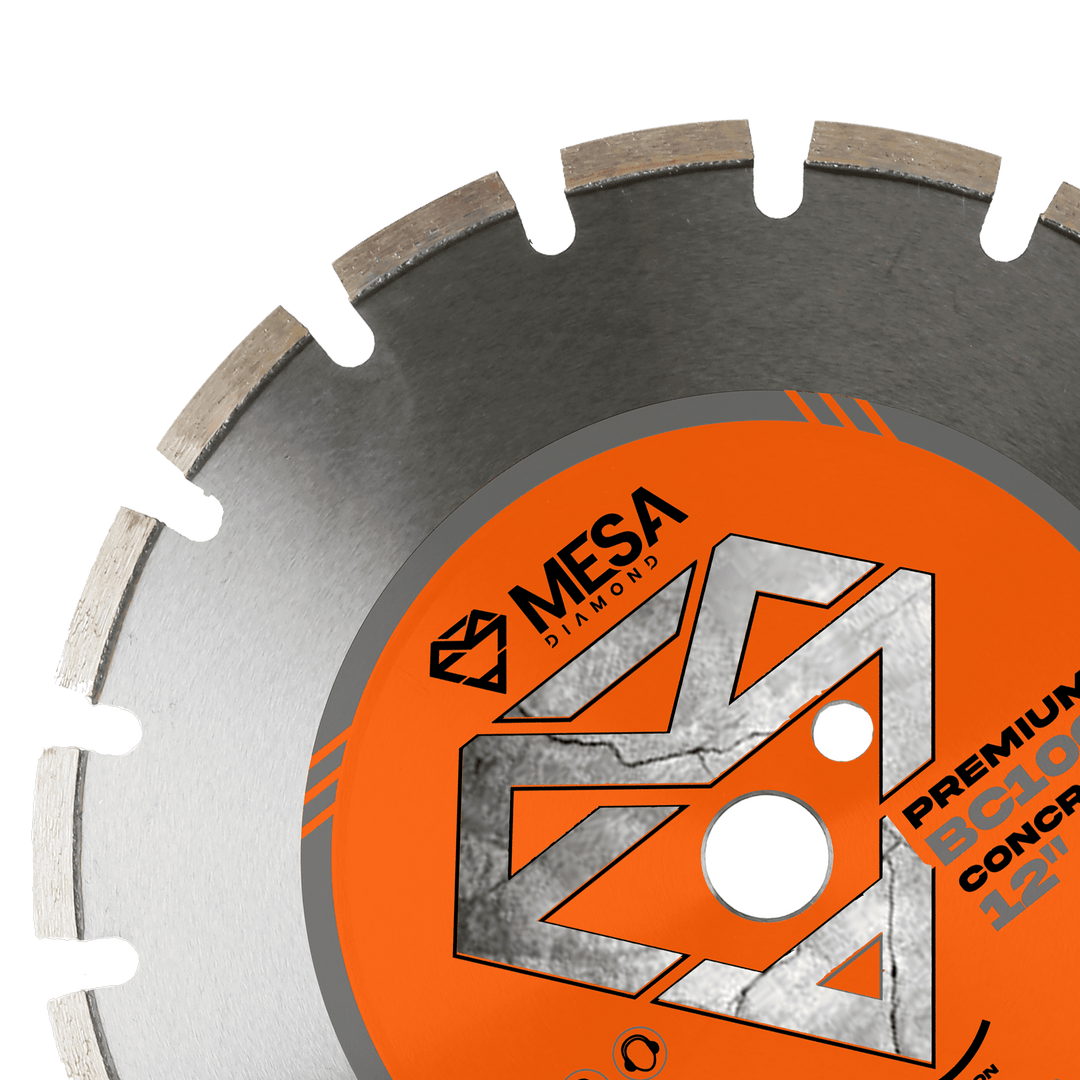 Mesa Diamond Concrete Diamond Saw Blade BC100 concrete diamond saw blade 12" for cutting cured and reinforced concrete