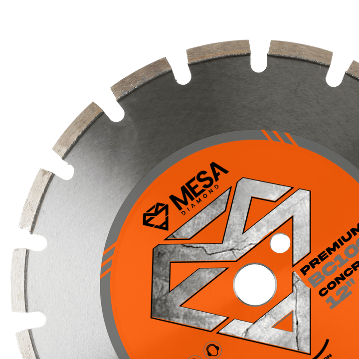 Mesa Diamond Concrete Diamond Saw Blade BC100 concrete diamond saw blade 12" for cutting cured and reinforced concrete