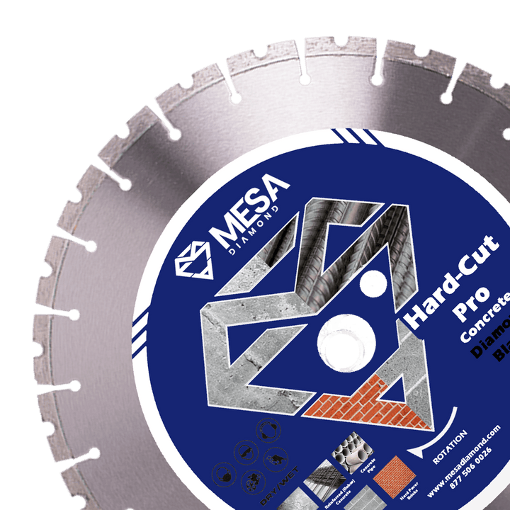 Hard-Cut Pro Concrete Saw Blade – Mesa Diamond concrete diamond saw blade for cutting cured and reinforced concrete