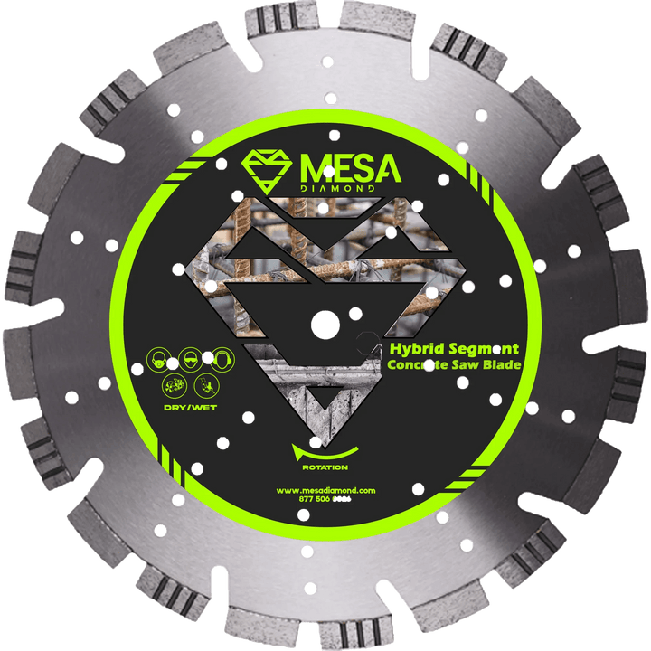 Mesa Diamond Hybrid Segment Concrete Saw Blade – concrete diamond saw blade 12" x 20MM
