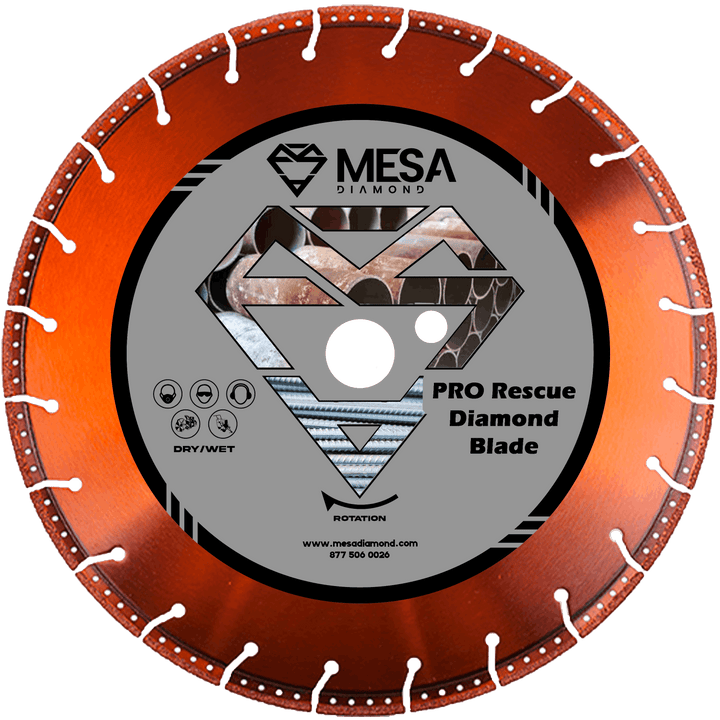 Mesa Diamond PRO Rescue Diamond Blade for fire rescue and emergency cutting