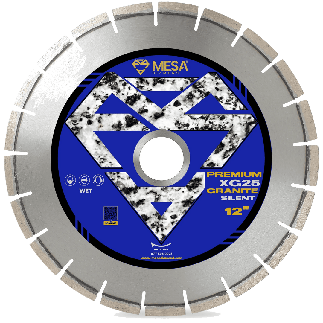 Mesa Diamond Silent Core Granite Bridge Saw Blade XG25 granite diamond blade 60mm x 12 in x 300mm for granite cutting