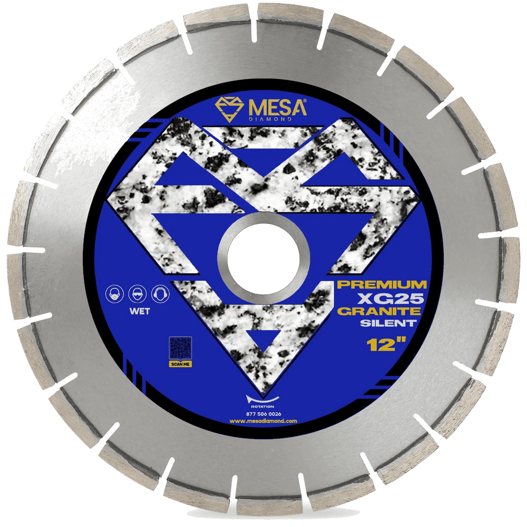 Mesa Diamond Silent Core Granite Bridge Saw Blade XG25 for granite cutting