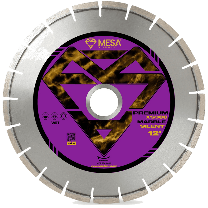Mesa Diamond Silent Core Marble Bridge Saw Blade XS300 marble diamond blade 60mm x 12 in x 300mm for marble cutting