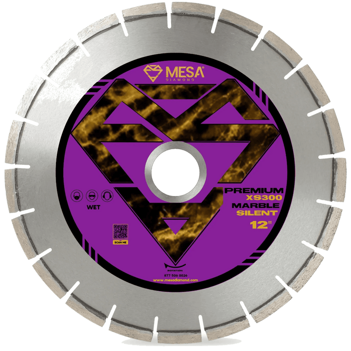 Silent Core Marble Bridge Saw Blade XS300 – Mesa Diamond marble diamond blade for marble cutting