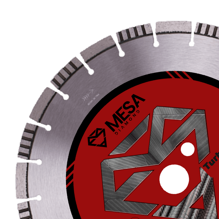 Turbo Combo Concrete Diamond Blade – Mesa Diamond concrete diamond saw blade for cutting cured and reinforced concrete