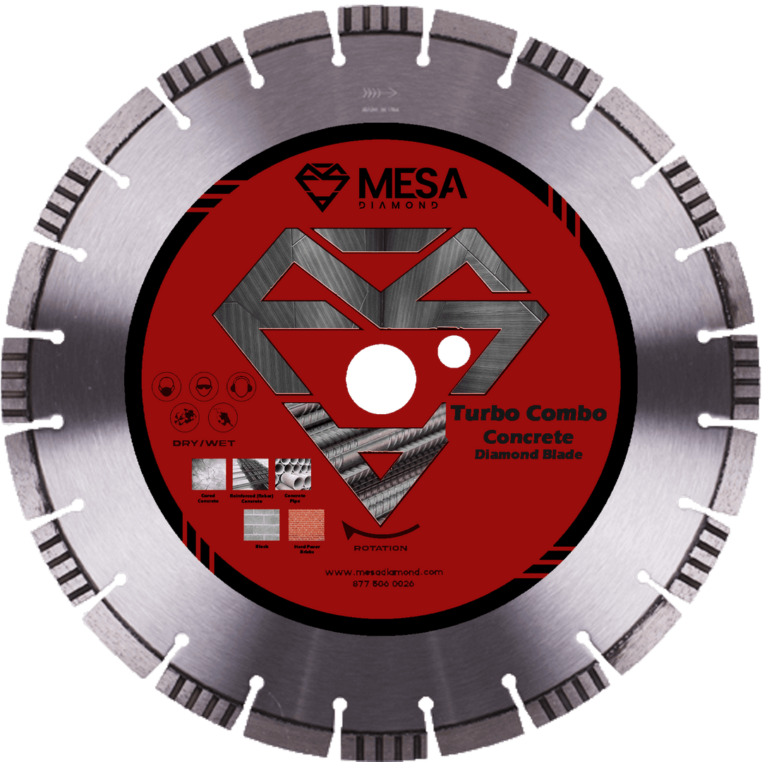Mesa Diamond Turbo Combo Concrete Diamond Blade for cutting cured and reinforced concrete
