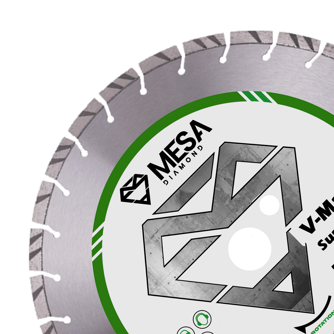 V-Max Supreme Concrete Saw Blade – Mesa Diamond concrete diamond saw blade for cutting cured and reinforced concrete