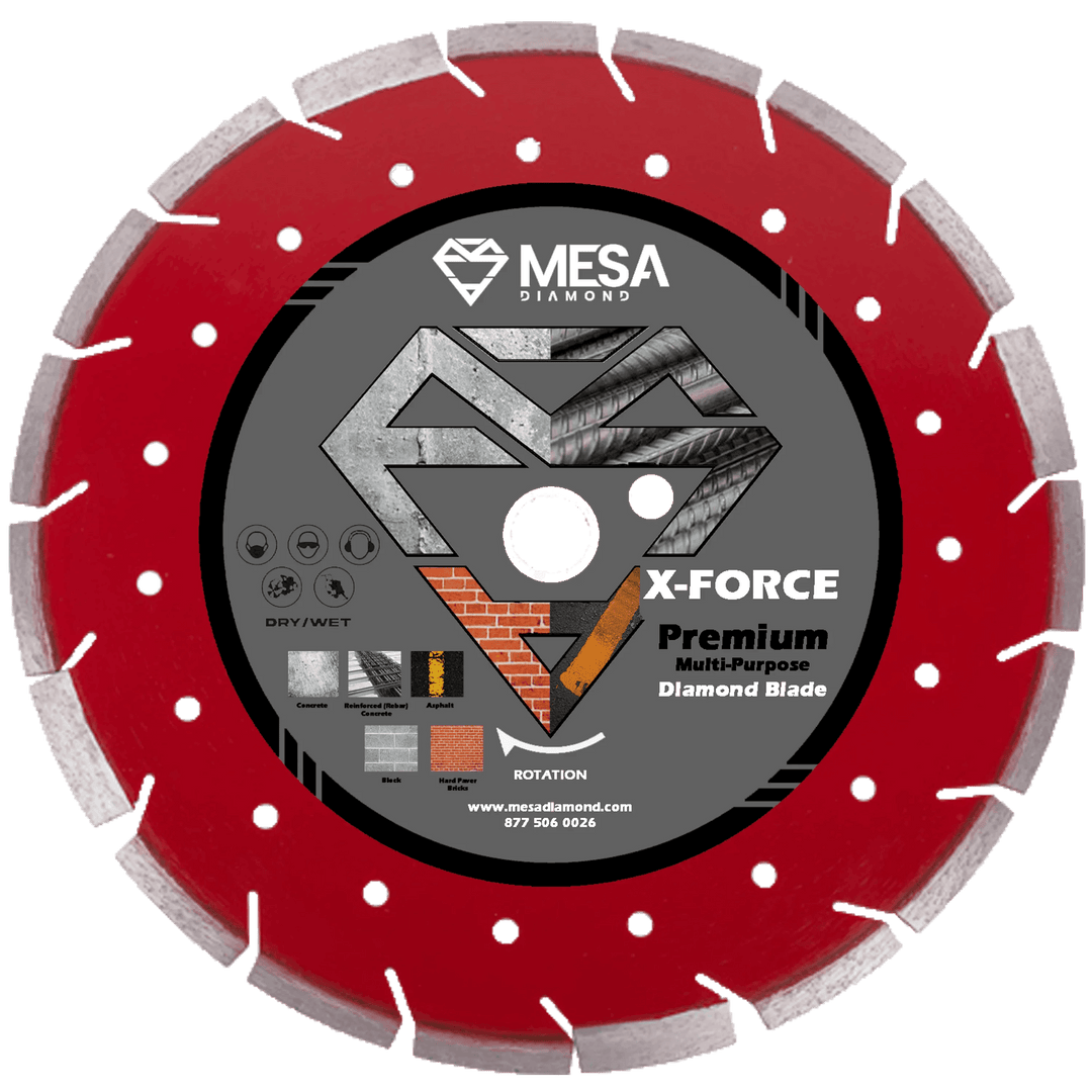 Mesa Diamond X-FORCE: Premium Multi-Purpose Saw Blade – multi-purpose diamond blade 14" x 20MM