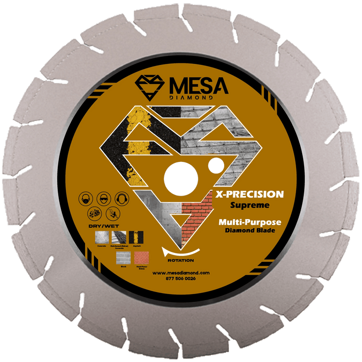 Mesa Diamond X-PRECISION: Supreme Multi-Purpose Saw Blade – multi-purpose diamond blade 12" x 20MM