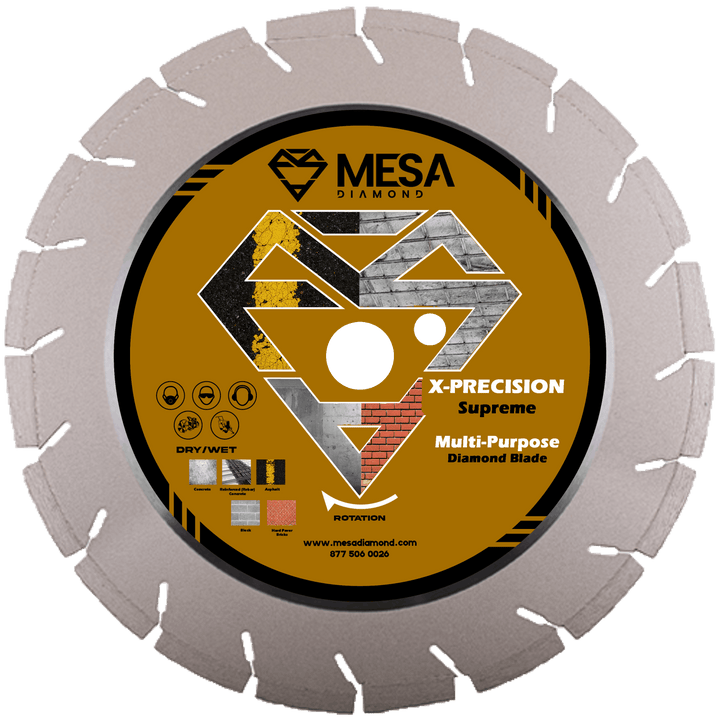 Mesa Diamond X-PRECISION: Supreme Multi-Purpose Saw Blade for cutting concrete, masonry and metal