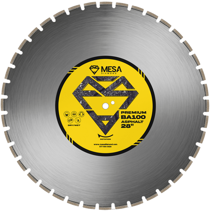 Asphalt Diamond Saw Blade BA100Asphalt BladeMESA DIAMOND ®MS28BA100128 inch28 inch0.189"