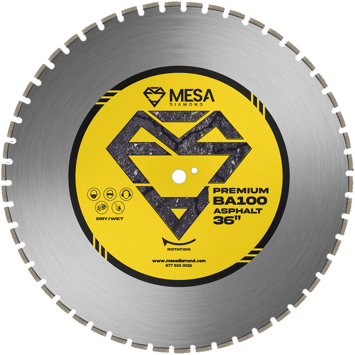 Asphalt Diamond Saw Blade BA100Asphalt BladeMESA DIAMOND ®MS36BA100136 inch36 inch0.189"
