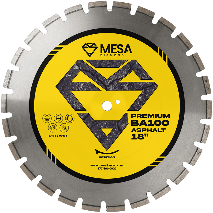 Asphalt Diamond Saw Blade BA100Asphalt BladeMESA DIAMOND ®MS18BA100118 inch18 inch0.161"