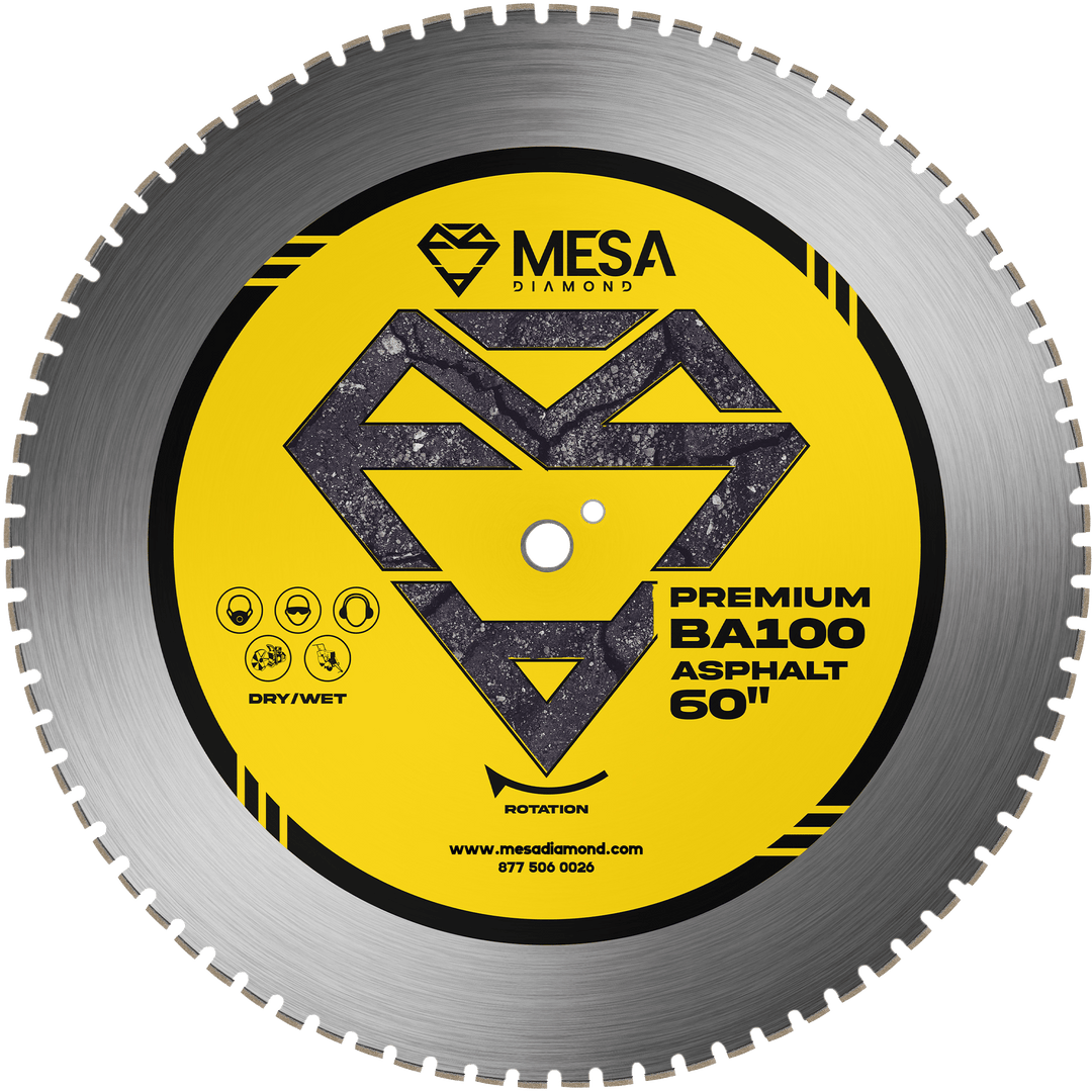 Asphalt Diamond Saw Blade BA100Asphalt BladeMESA DIAMOND ®MS60BA100160 inch60 inch0.220"