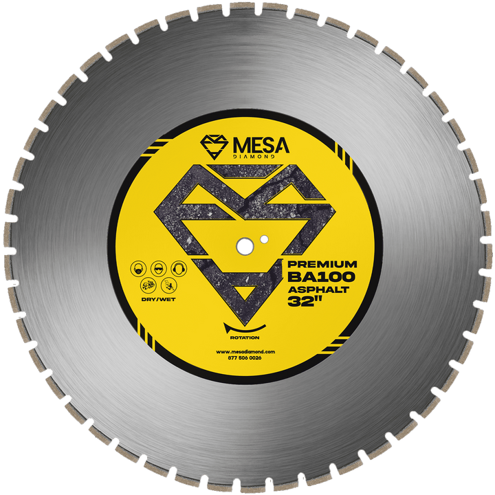 Asphalt Diamond Saw Blade BA100Asphalt BladeMESA DIAMOND ®MS32BA100132 inch32 inch0.189"