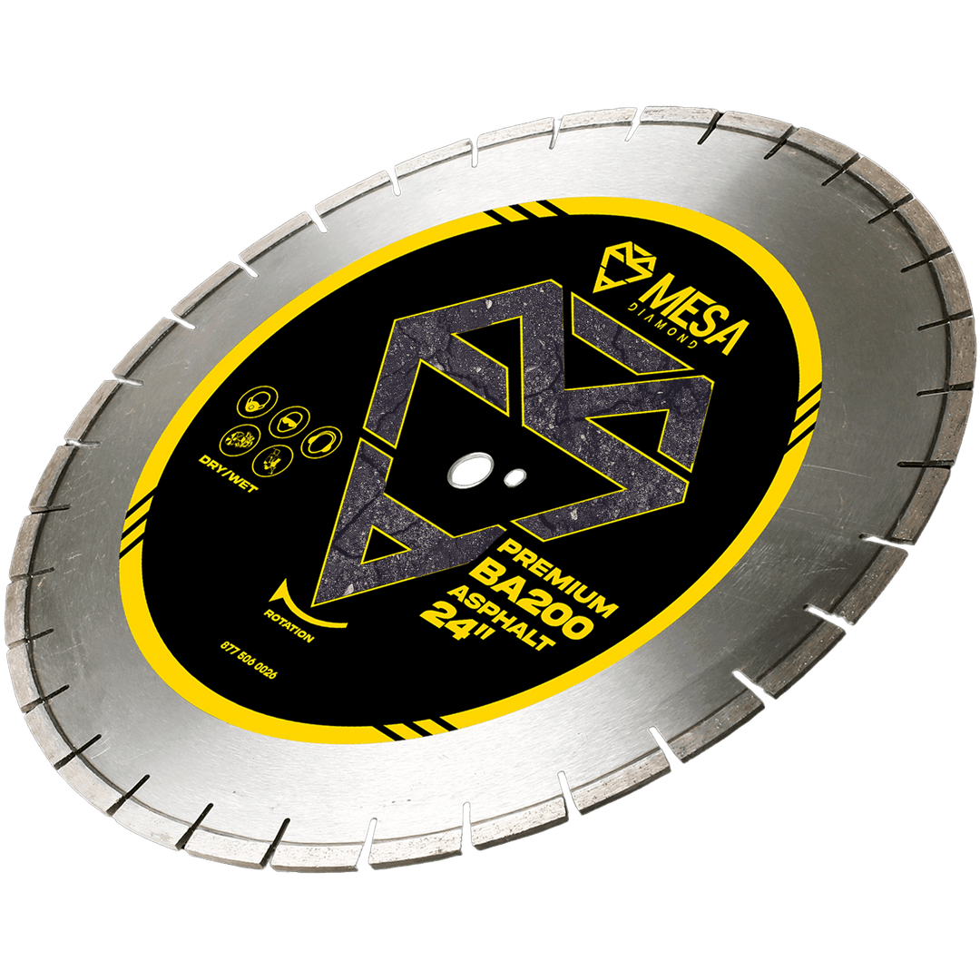 Asphalt Diamond Saw Blade BA200 PROAsphalt BladeMESA DIAMOND ®MS24BA200124 inch24 inch0.177"