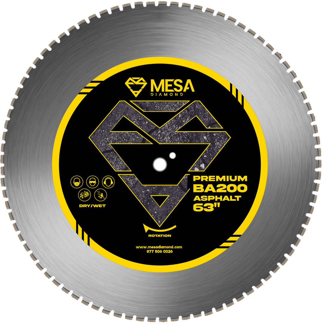 Asphalt Diamond Saw Blade BA200 PROAsphalt BladeMESA DIAMOND ®MS63BA200163 inch63 inch0.220"