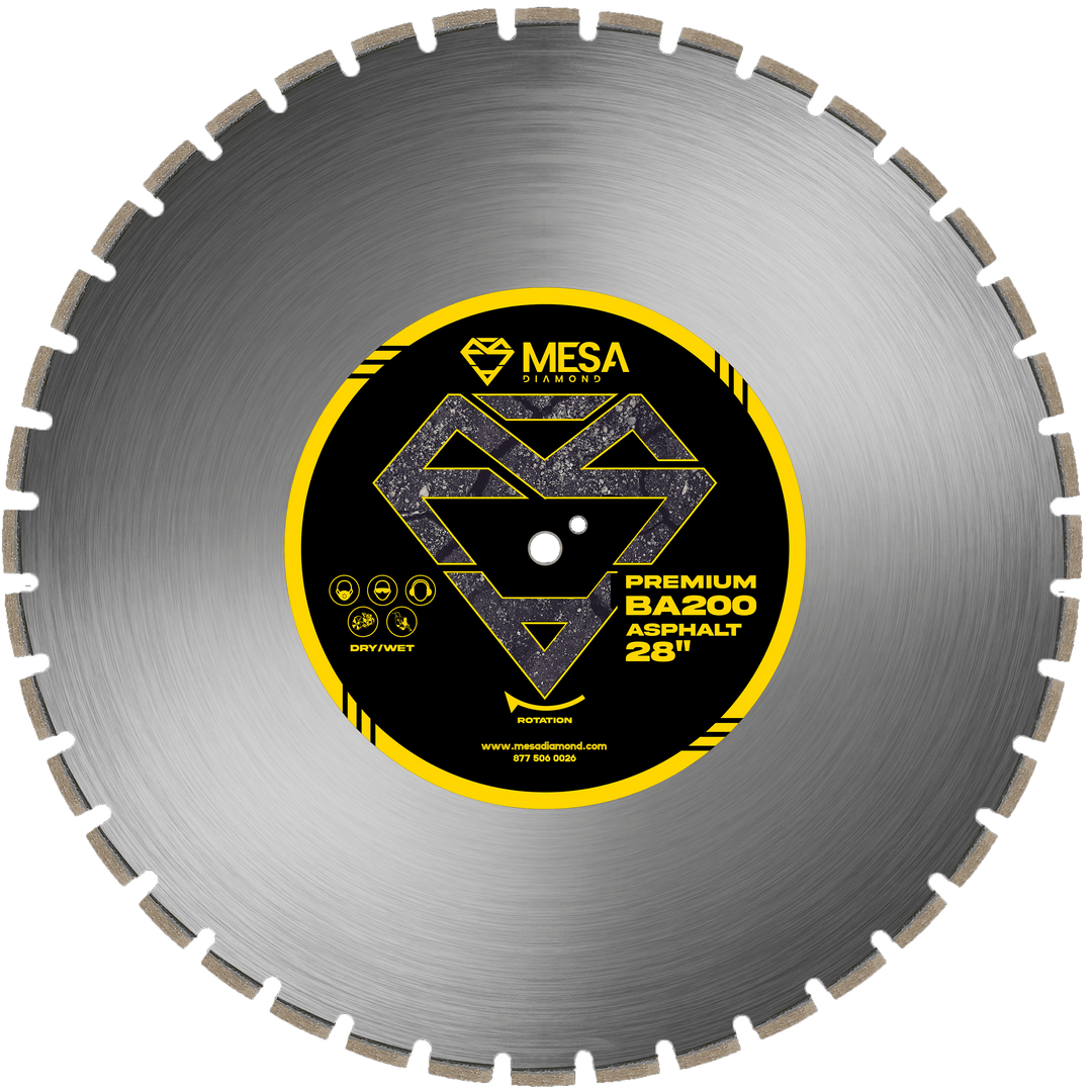 Asphalt Diamond Saw Blade BA200 PROAsphalt BladeMESA DIAMOND ®MS28BA200128 inch28 inch0.189"