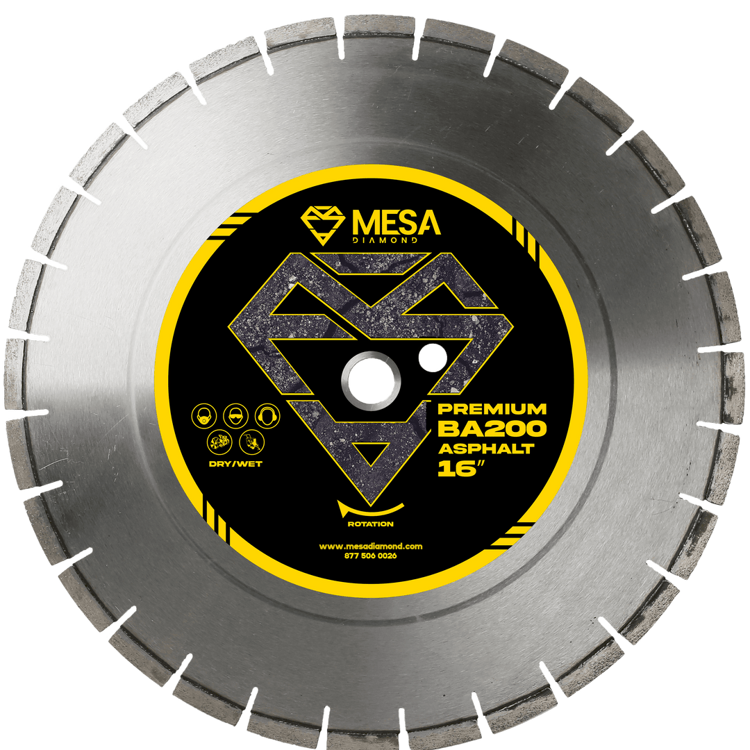 Asphalt Diamond Saw Blade BA200 PROAsphalt BladeMESA DIAMOND ®MS16BA20016 inch16 inch0.141"