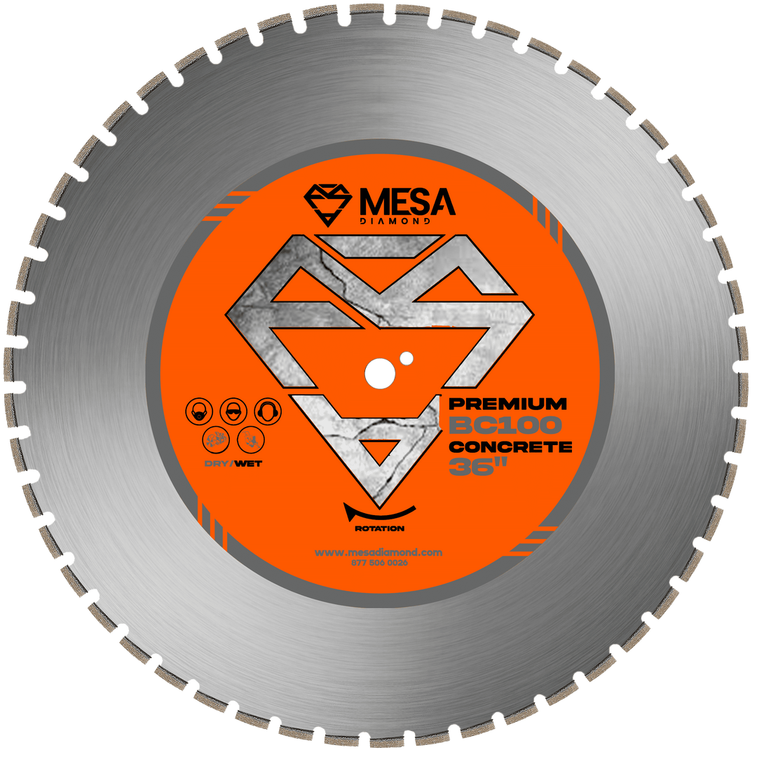 Concrete Diamond Saw Blade BC100Concrete BladeMESA DIAMOND ®MS36BC10036 inch36 inch0.189"