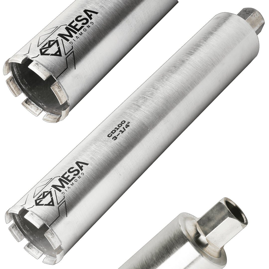 Diamond Core Drill Bit CD100Diamond Core Drill BitsMESA DIAMOND ®MS314CD100-183-1/4″3-1/4″18''