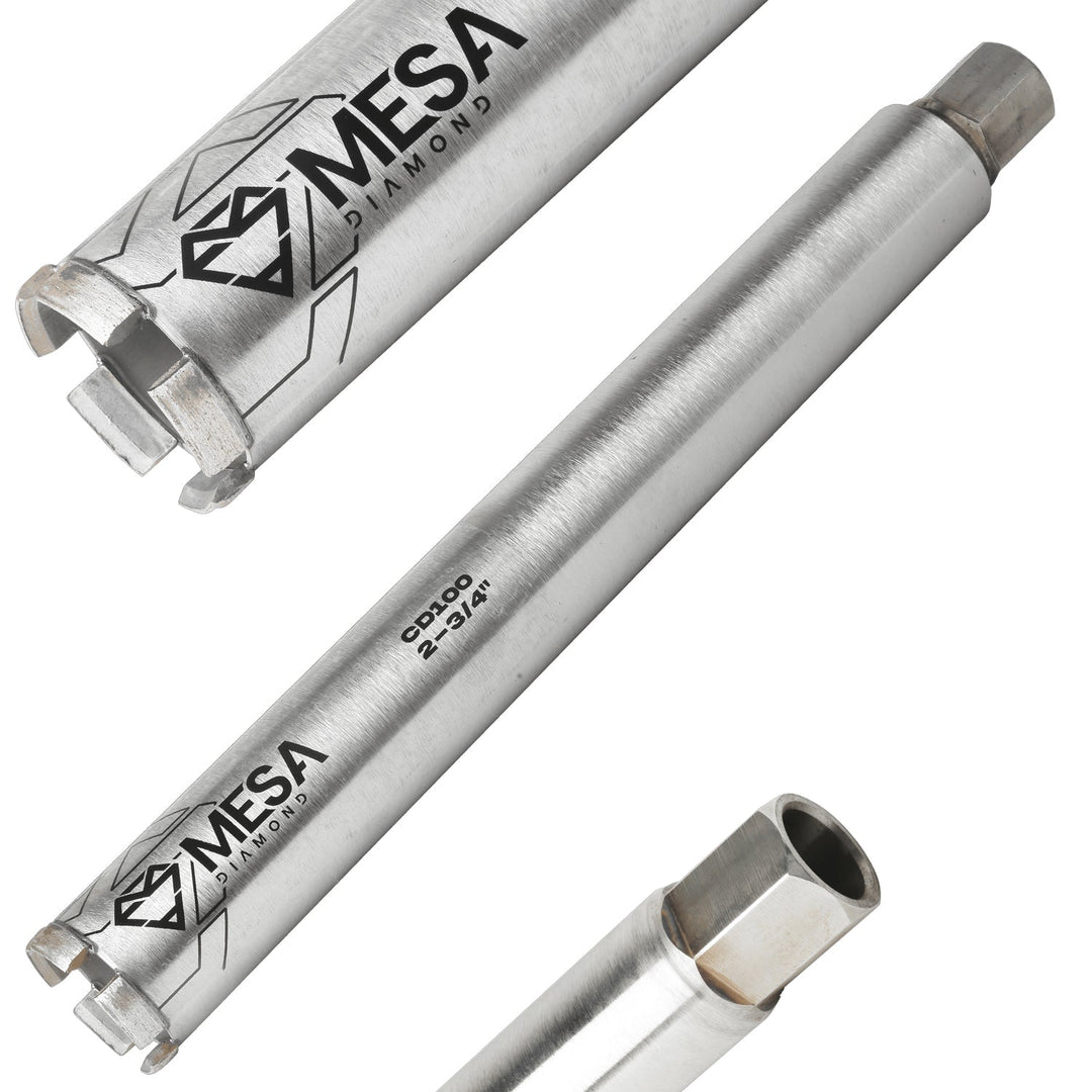 Diamond Core Drill Bit CD100Diamond Core Drill BitsMESA DIAMOND ®MS234CD100-182-3/4″2-3/4″18''