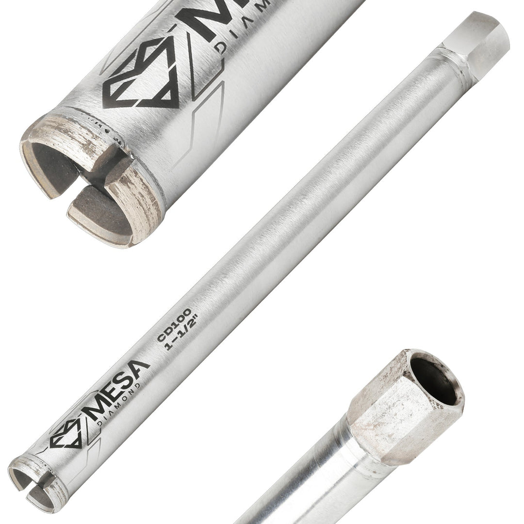 Diamond Core Drill Bit CD100Diamond Core Drill BitsMESA DIAMOND ®MS112CD100-181-1/2″1-1/2″18''