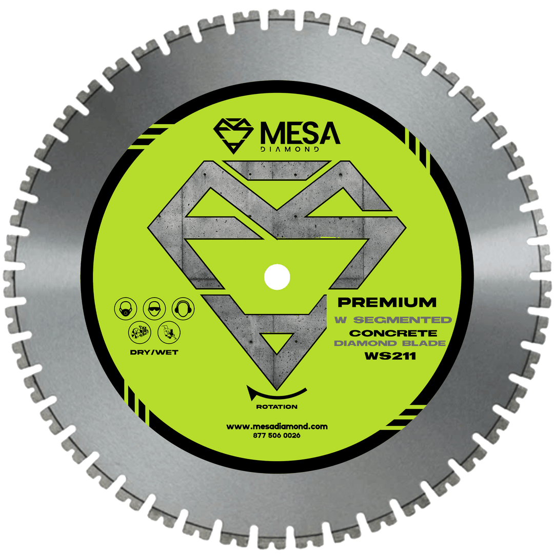 Diamond Saw Blade W Segmented Concrete Blade WS211Concrete BladeMESA DIAMOND ®61499817847618 inch18 inch