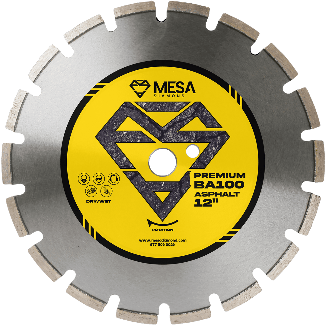 Mesa Diamond Asphalt Diamond Saw Blade BA100 asphalt diamond saw blade 0.125" for asphalt and green concrete cutting