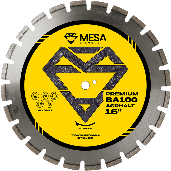 Mesa Diamond Asphalt Diamond Saw Blade BA100 asphalt diamond saw blade 0.141" for asphalt and green concrete cutting