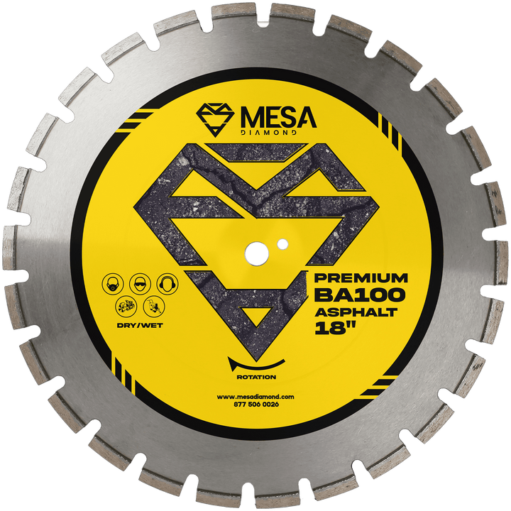 Mesa Diamond Asphalt Diamond Saw Blade BA100 asphalt diamond saw blade 0.161" for asphalt and green concrete cutting