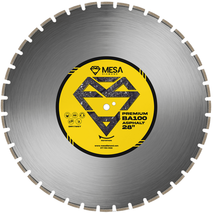 Mesa Diamond Asphalt Diamond Saw Blade BA100 asphalt diamond saw blade 0.189" for asphalt and green concrete cutting