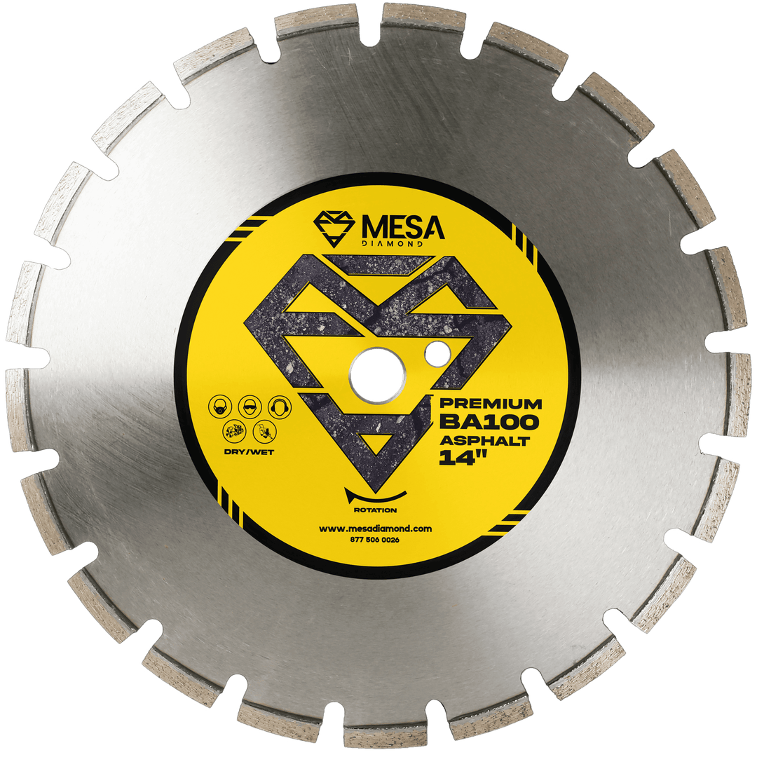 Mesa Diamond Asphalt Diamond Saw Blade BA100 – asphalt diamond saw blade 14" for asphalt and green concrete cutting