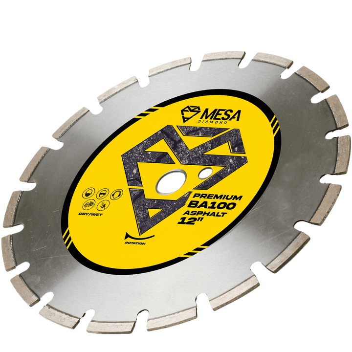 Asphalt Diamond Saw Blade BA100 – Mesa Diamond asphalt diamond saw blade for asphalt and green concrete cutting