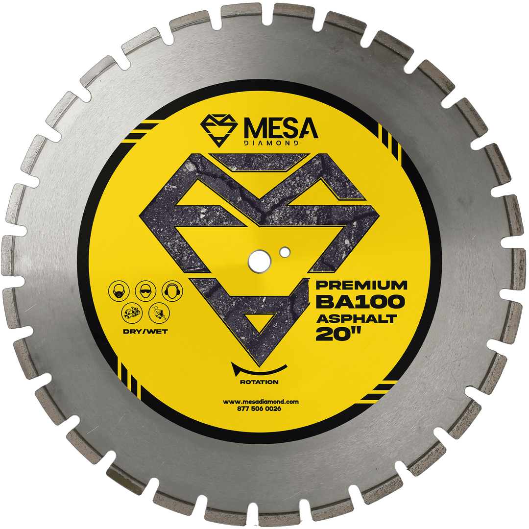 Mesa Diamond Asphalt Diamond Saw Blade BA100 – asphalt diamond saw blade 20" for asphalt and green concrete cutting