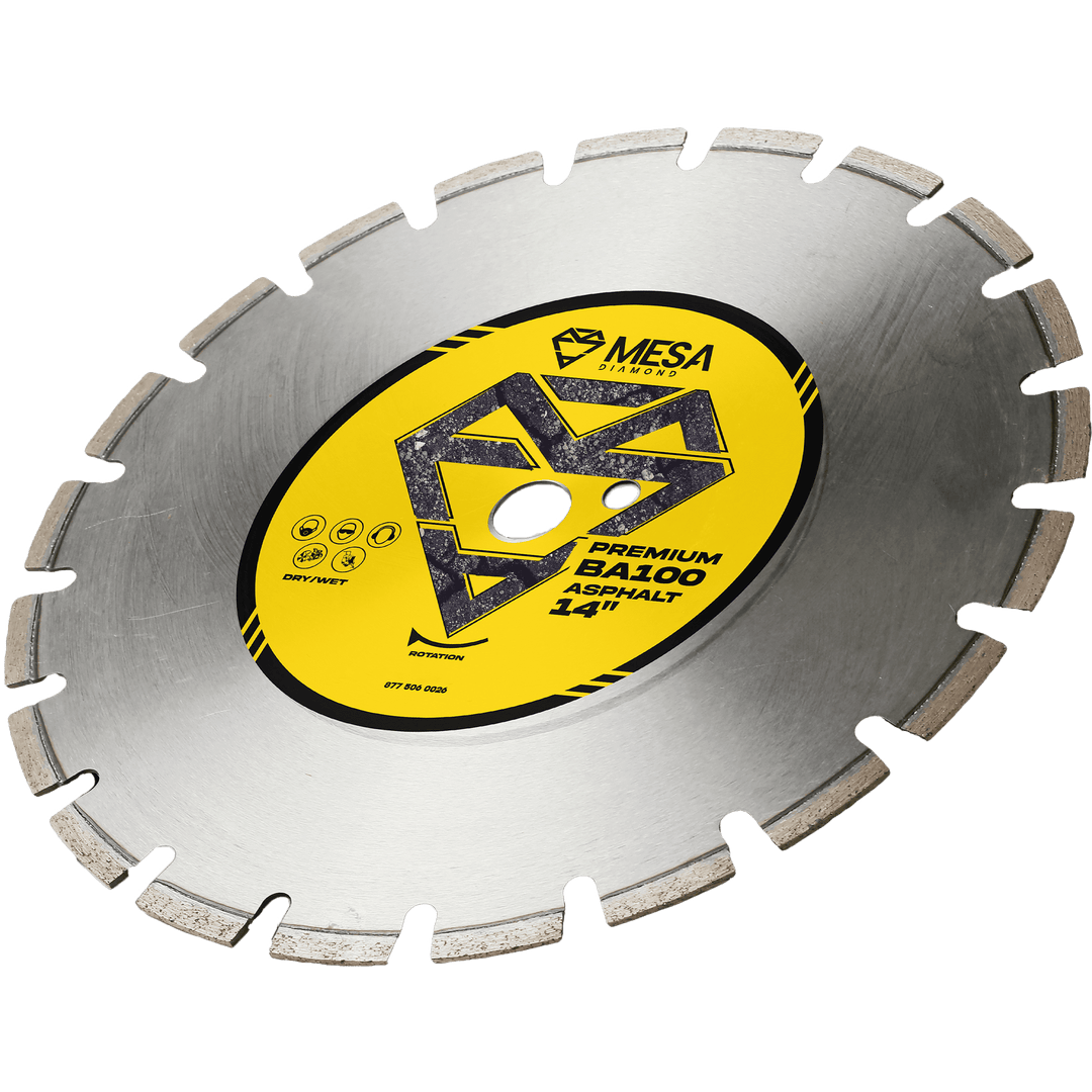 Asphalt Diamond Saw Blade BA100 – asphalt diamond saw blade by Mesa Diamond for asphalt and green concrete cutting